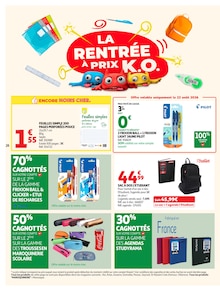 Promotion Sac À Dos dans le prospectus Auchan Hypermarché, valable du 18/08/2026 au 30/08/2026 Promo Sac À Dos dans le catalogue Auchan Hypermarché du moment à la page 28