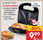 Sandwich-Maker von GOURMETmaxx im aktuellen Netto Marken-Discount Prospekt für 9,99 €