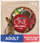 Croquettes pour chien mini adulte au bœuf et au riz - PURINA ONE - Intermarché Super à Rueil-Malmaison Croquettes pour chien mini adulte au bœuf et au riz - PURINA ONE en promo chez Intermarché Super Rueil-Malmaison à 3,29 €