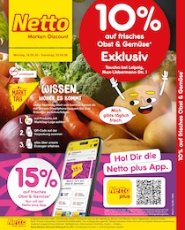 Netto Marken-Discount Prospekt für Taucha mit 2 Seiten Netto Marken-Discount Prospekt "10% auf Obst & Gemüse" für Taucha, 2 Seiten, 18.05.2026 - 23.05.2026