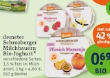 Schrozberger Milchbauern Bio-Joghurt Himbeere im tegut Prospekt zum Preis von 0,69 €