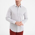 Chemise droite imprimée manches longues ecru homme dans le catalogue La Halle