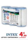Lot de 3 cartouches a - INTEX - Hyper U à Sète Lot de 3 cartouches a - INTEX en promo chez Hyper U Sète à 4,99 €