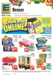 EDEKA Supermarkt Prospekt der aktuellen Woche mit 38 Seiten, gültig von 27.07.2026 bis 01.08.2026, in Stammbach und Umgebung Aktueller EDEKA Supermarkt Prospekt in Stammbach und Umgebung, "Wir lieben Lebensmittel!" mit 38 Seiten, 27.07.2026 - 01.08.2026