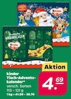 Tisch-Adventskalender von Kinder für 4,69 € bei Netto mit dem Scottie im Angebot Tisch-Adventskalender von Kinder im aktuellen Netto mit dem Scottie Prospekt