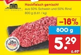 Netto Marken-Discount Diemelsee - Hackfleisch gemischt Angebot im Prospekt Hackfleisch gemischt bei Netto Marken-Discount im Diemelsee Prospekt für 5,29 €