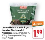 Bio-Heumilch Mozzarella im Angebot bei E center in Reutlingen Bio-Heumilch Mozzarella Angebote von demeter bei E center Reutlingen für 1,99 €