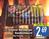 Aktuelles Original Nürnberger Rostbratwurst Angebot bei E center in Augsburg ab 2,69 €