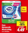 Küchenrolle Wisch & Weg von Zewa für 4,49 € bei Lidl im Angebot Küchenrolle Wisch & Weg von Zewa im aktuellen Lidl Prospekt