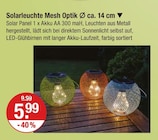 Solarleuchte Mesh Optik für 5,99 € bei V-Markt im Angebot Solarleuchte Mesh Optik im aktuellen V-Markt Prospekt