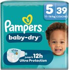 Couches Baby-Dry T5 x39 - PAMPERS en promo chez Intermarché Hyper Amiens à 11,09 €
