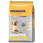 PREMIERE Croquettes Sensitive pour chien adulte sans céréales Poulet et pommes de terre 12 kg - PREMIERE - Maxi Zoo à Lyon PREMIERE Croquettes Sensitive pour chien adulte sans céréales Poulet et pommes de terre 12 kg - PREMIERE en promo chez Maxi Zoo Lyon à 57,99 €