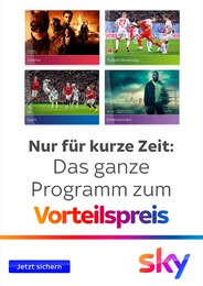 Sky Prospekt für München mit 4 Seiten Sky Prospekt für München: "Nur für kurze Zeit: Das ganze Programm zum Vorteilspreis", 4 Seiten, 01.10.2022 - 31.10.2022