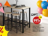 Table haute mange-debout Loka et 4 tabourets en promo chez Maxi Bazar Noisy-le-Grand à 99,99 €