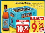 Original von Löwenbräu im aktuellen EDEKA Prospekt für 9,99 €