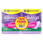 Protections hygiéniques pour fuites urinaires "Pack Promo" - ALWAYS DISCREET à 12,68 € dans le catalogue Carrefour