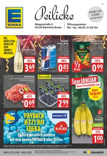 Red Bull im EDEKA Prospekt "Aktuelle Angebote" mit 24 Seiten (Bünde)