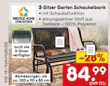 2-Sitzer Garten Schaukelbank Angebote von Prestige Home bei Netto Marken-Discount Neu-Ulm für 84,99 €