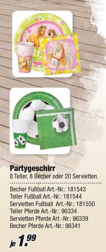 Partygeschirr bei Rofu Kinderland in Augsburg Partygeschirr im Angebot bei Rofu Kinderland Augsburg für 1,99 €