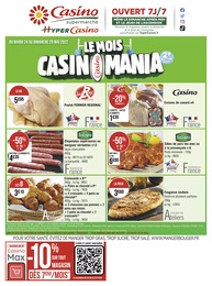 Catalogue Casino Supermarchés à Le Guerno, avec 2 pages Prospectus Casino Supermarchés à Le Guerno, "Le mois Casinomania", 2 pages, 23/05/2022 - 29/05/2022