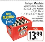 Aktuelles Erdinger Weissbräu Angebot bei nah und gut in Würzburg ab 13,99 €