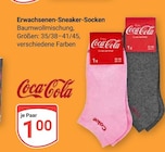Erwachsenen-Sneaker-Socken Angebote von Coca-Cola bei GLOBUS Herne für 1,00 €