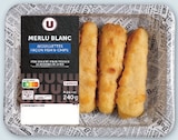 Merlu blanc Aiguillettes façon fish & chips - U en promo chez U Express Bourg-en-Bresse à 3,90 €