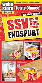Aktueller wohnstore Petzold Möbel & Einrichtung Prospekt in Altdöbern und Umgebung, "SSV ENDSPURT BIS ZU 60% SPAREN" mit 10 Seiten, 25.07.2026 - 15.08.2026