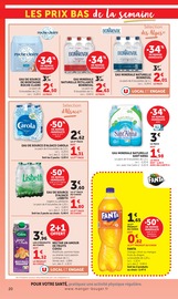 Promos Eau Minérale dans le catalogue "PRIX BAS DE VOTRE MAGASIN" de Super U Eau Minérale en promo dans le catalogue Super U à la page 20