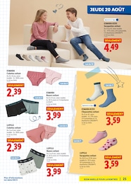 Prix et réduction Chaussettes dans le prospectus Lidl en cours Offre Chaussettes dans le catalogue Lidl du moment à la page 25