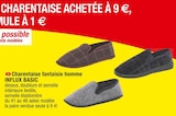 Charentaise fantaisie homme - INFLUX BASIC en promo chez Cora Rennes à 9,00 €