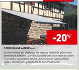 Promo -20% sur store banne ambre (mar) à  dans le catalogue Tout Faire à Aurillac