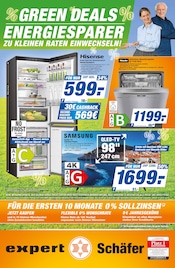 expert SchĂ€fer ElektromĂ€rkte Prospekt der aktuellen Woche mit 4 Seiten, gĂŒltig von 18.07.2026 bis 28.07.2026, in Elz und Umgebung Aktueller expert SchĂ€fer ElektromĂ€rkte Prospekt in Elz und Umgebung, "GREEN DEALS - ENERGIESPARER ZU KLEINEN RATEN EINWECHSELN!" mit 4 Seiten, 18.07.2026 - 28.07.2026
