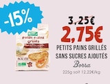 Petits pains grillés sans sucres ajoutés - Borsa en promo chez Naturalia Le Havre à 2,75 €
