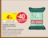 Eponge lavable grattante verte - INGA - Intermarché Hyper Eponge lavable grattante verte - INGA à 2,87 € dans le catalogue Intermarché Hyper