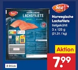 Norwegische Lachsfilets von Sea Gold im aktuellen Netto Marken-Discount Prospekt für 7,99 €