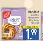 Mandeln gemahlen, naturbelassen im EDEKA Prospekt Mandeln gemahlen, naturbelassen von Gut & Günstig im aktuellen EDEKA Prospekt für 1,99 €