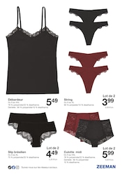 Promos Culotte Femme dans le catalogue "Cette semaine : des vêtements de fête, des décorations et bien plus encore." de Zeeman à la page 19 Promos Culotte Femme dans le catalogue "Cette semaine : des vêtements de fête, des décorations et bien plus encore." de Zeeman à la page 19