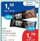 Designer Proteinriegel von ESN für 1,59 € bei budni im Angebot Designer Proteinriegel von ESN im aktuellen budni Prospekt