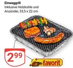 Einweggrill im Angebot bei GLOBUS in Maintal Einweggrill Angebote von favorit bei GLOBUS Maintal für 2,99 €