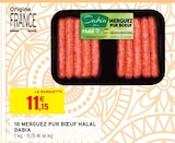 Promo 18 Merguez Pur Bœuf Halal à 11,15 € dans le catalogue Intermarché à Cagnes-sur-Mer