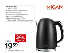 Wasserkocher von MICAN im aktuellen XXXLutz Möbelhäuser Prospekt für 19.59€