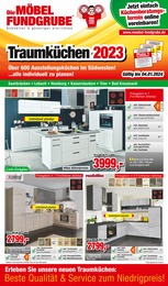 Möbel & Einrichtung Prospekt von Die Möbelfundgrube Homburg Die Möbelfundgrube Prospekt: "Traumküchen 2023!", 12 Seiten, 12.10.2023 - 04.01.2024