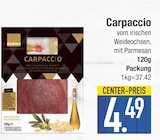 Carpaccio vom irischen Weideochsen, mit Parmesan im EDEKA Prospekt Carpaccio vom irischen Weideochsen, mit Parmesan im aktuellen EDEKA Prospekt für 4,49 €