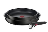 Batterie de cuisine Tefal LOT 2 POELES 22/26 CM + POIGNEE AMOVIBLE INGENIO ECO RESIST INDUCTION L3979002 - Tefal dans le catalogue Darty