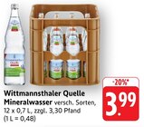 Mineralwasser Angebote von Wittmannsthaler Quelle bei E center Freiburg für 3,99 €