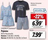 Pyjama Angebote von LIVERGY oder esmara bei Lidl Coburg für 6,99 €