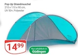 Aktuelle Zelt Angebote bei GLOBUS in Braunschweig Aktuelles Pop-Up Strandmuschel Angebot bei GLOBUS in Braunschweig ab 14,99 €