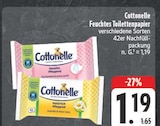 Feuchtes Toilettenpapier Sensitiv Pflegend im Angebot bei EDEKA in Leipzig Feuchtes Toilettenpapier Sensitiv Pflegend Angebote von Cottonelle bei EDEKA Leipzig für 1,19 €