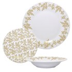 Service vaisselle 18 pièces "Feuille d'or" - CARREFOUR HOME - Carrefour à Trappes Service vaisselle 18 pièces "Feuille d'or" - CARREFOUR HOME en promo chez Carrefour Trappes à 19,99 €